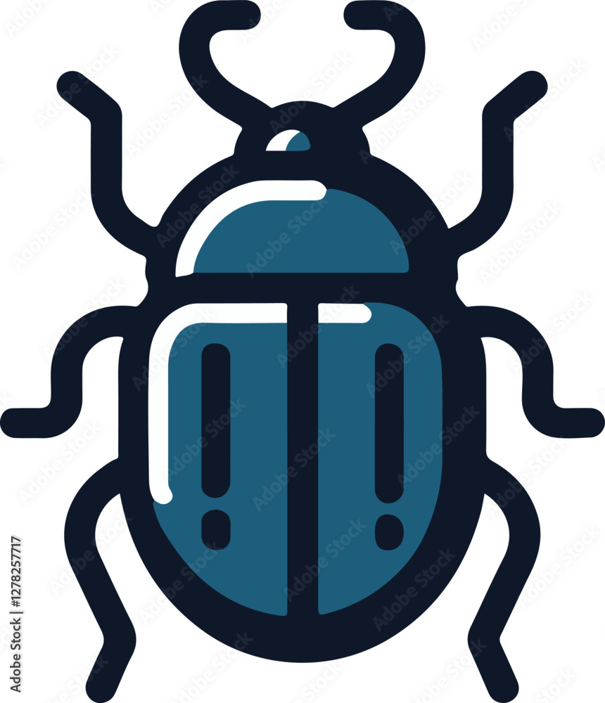A simple Beetle vector style with white background A simple Beetle vector style with white background