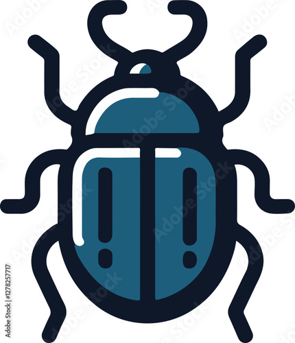 A simple  Beetle vector  style with white background