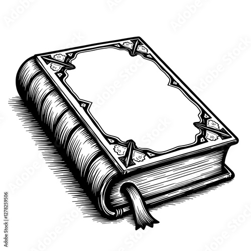 Classic science book illustration with vintage cover design, knowledge