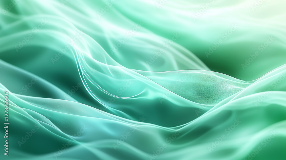 Abstract background with smooth shiny turquoise waves Abstract background with smooth shiny turquoise waves