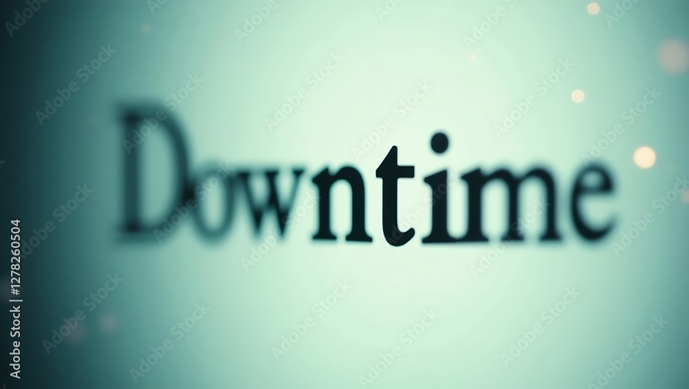 Stylish typography showcasing the word downtime in a visually striking manner Stylish typography showcasing the word downtime in a visually striking manner