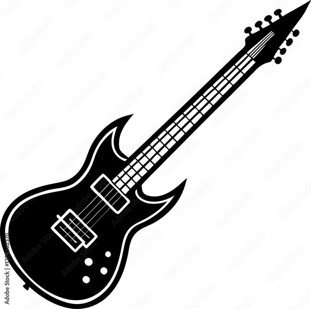 Fototapeta premium electric guitar vector illustration