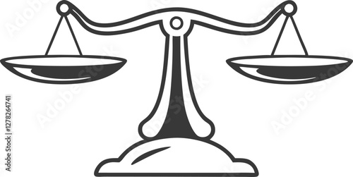 Scales. Balanse icon. Vector illustration
