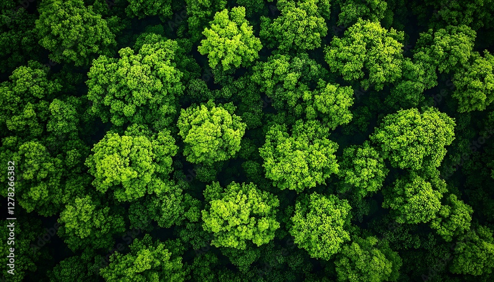 Aerial view lush green forest canopy (2) Aerial view lush green forest canopy (2)