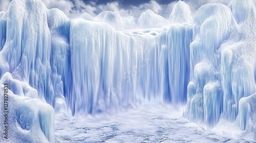 Stunning Ice Formations - A Winter Wonderland Scene