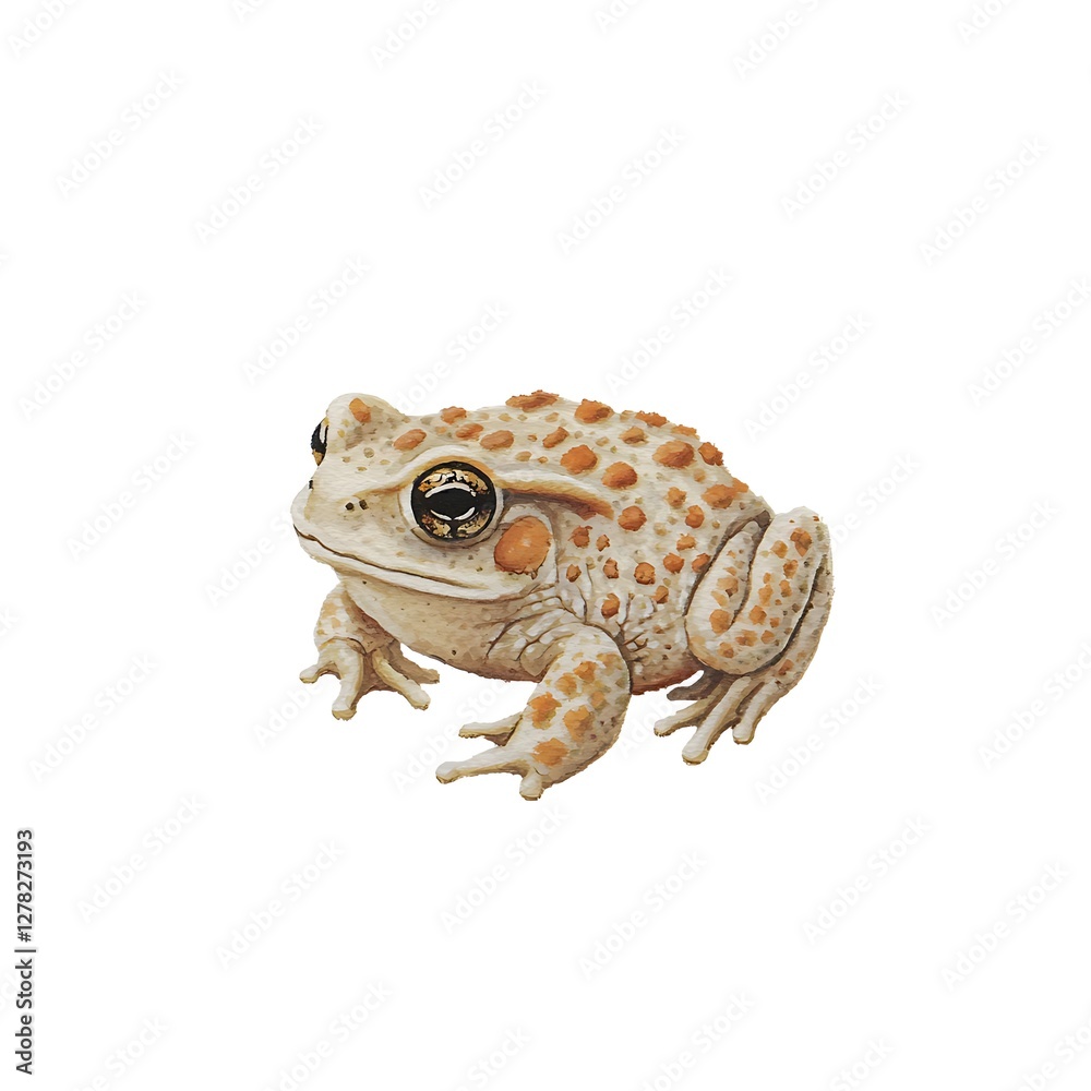Fototapeta premium Detailed Illustration of a Speckled Toad