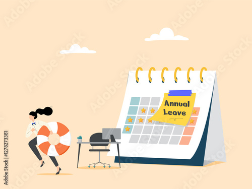Employees use their vacation days to relax
