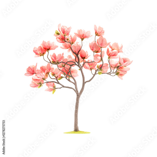 Pink Magnolia Tree in Bloom Spring Flowers Nature Beauty