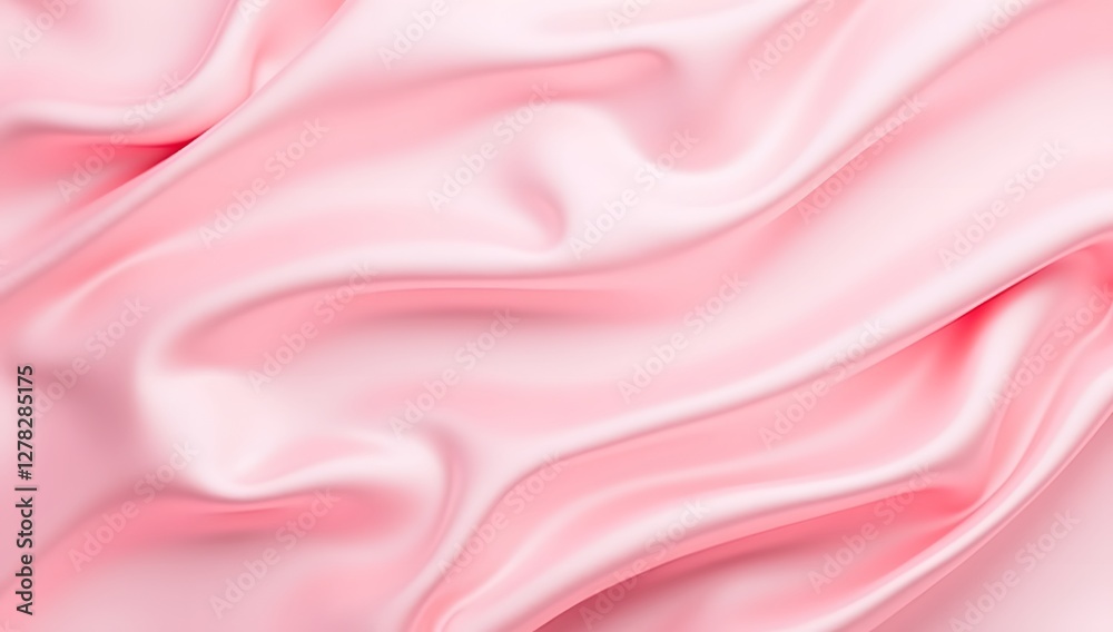 Obraz premium Luxurious Pink Silk Satin Background with Soft Folds and Elegant Sheen