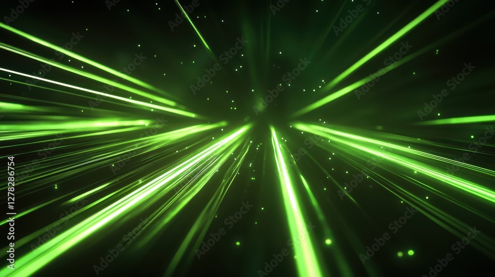 An abstract representation of dynamic green light beams radiating outward, creating a sense of energy and movement. An abstract representation of dynamic green light beams radiating outward, creating a sense of energy and movement.