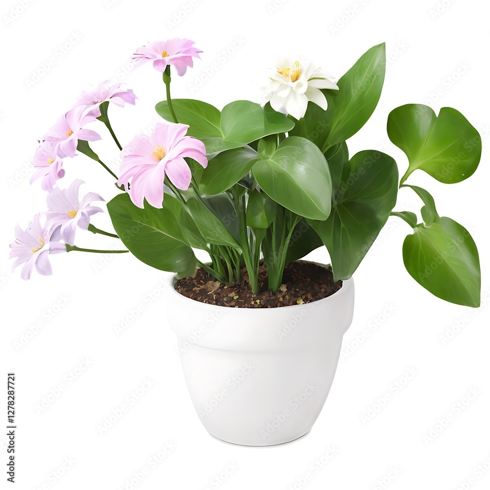 Beautiful Potted Flowers in Full Bloom, Adding Color and Charm to Any Space Beautiful Potted Flowers in Full Bloom, Adding Color and Charm to Any Space