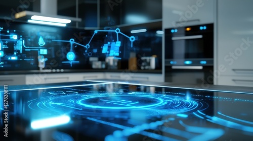 Wallpaper Mural Modern Kitchen with Futuristic Touchscreen Technology Torontodigital.ca