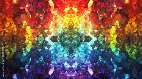 Abstract Rainbow Mosaic Colorful Pattern Design