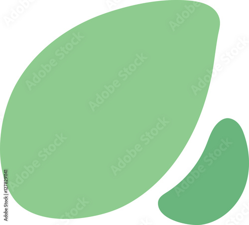 Green Leaf flat vector, leaf icon 