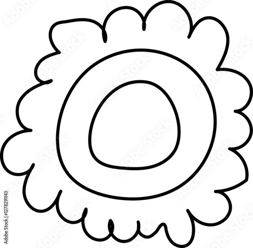 Sunflower Outline Vector, Flower Icon