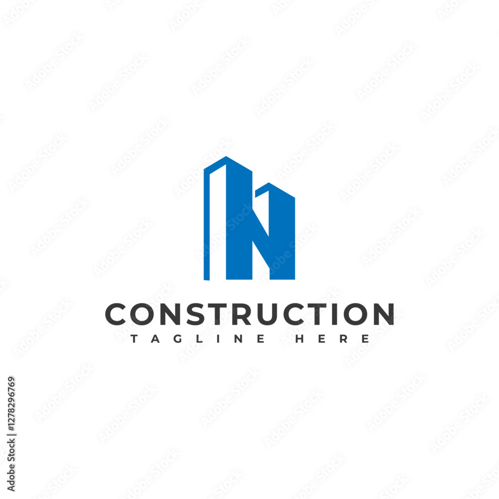 Initial letter n building contruction logo, icon, symbol Initial letter n building contruction logo, icon, symbol