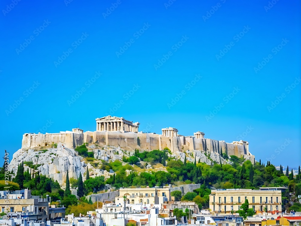 Fototapeta premium The Acropolis of Athens: A Majestic View from the City