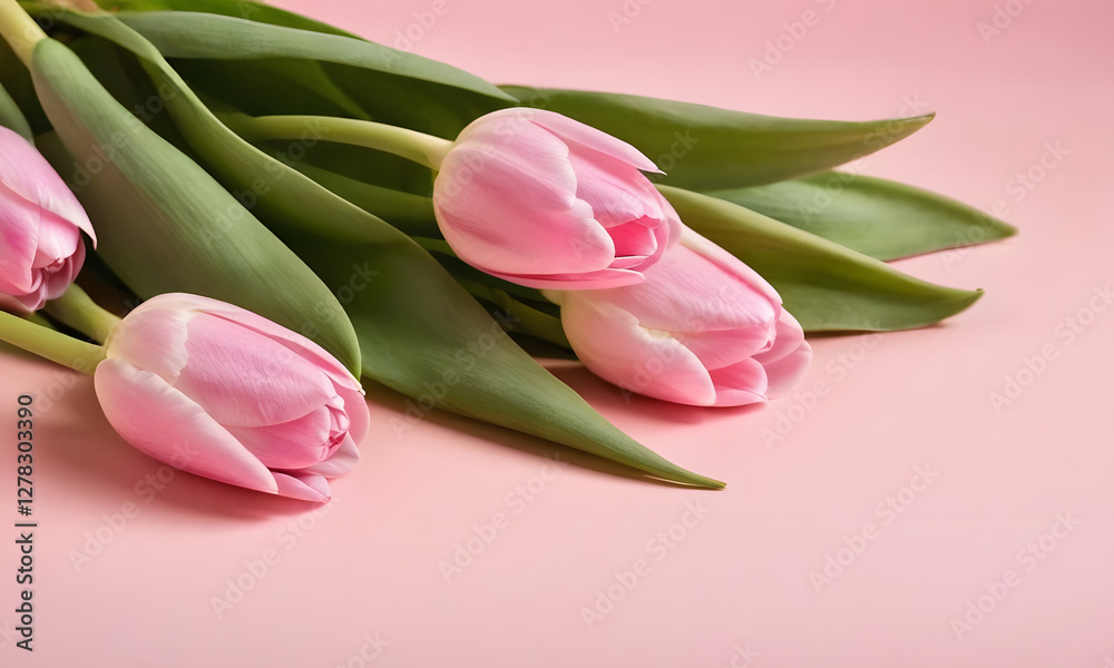 A beautiful bouquet of fresh tulips in full bloom, symbolizing grace and happiness A beautiful bouquet of fresh tulips in full bloom, symbolizing grace and happiness