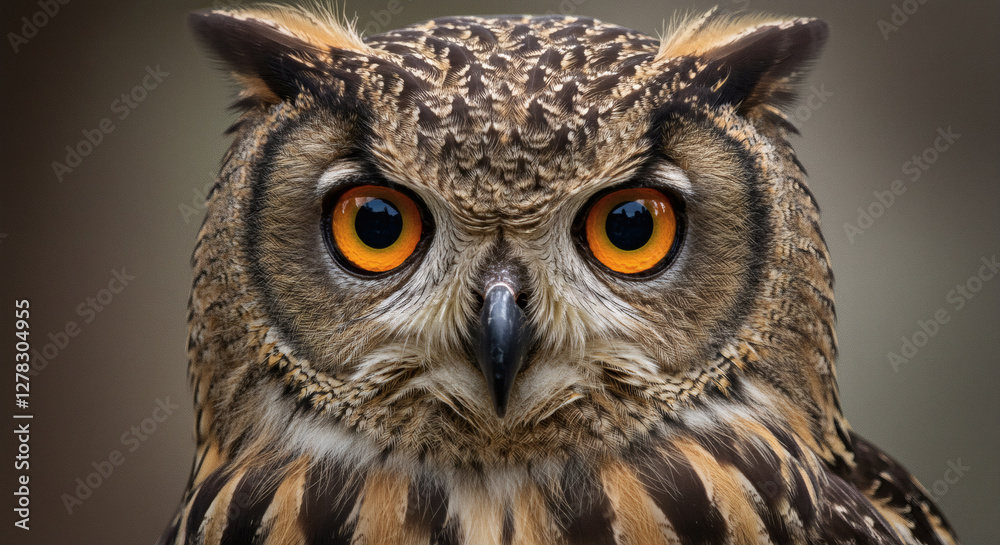Obraz premium great horned owl portrait