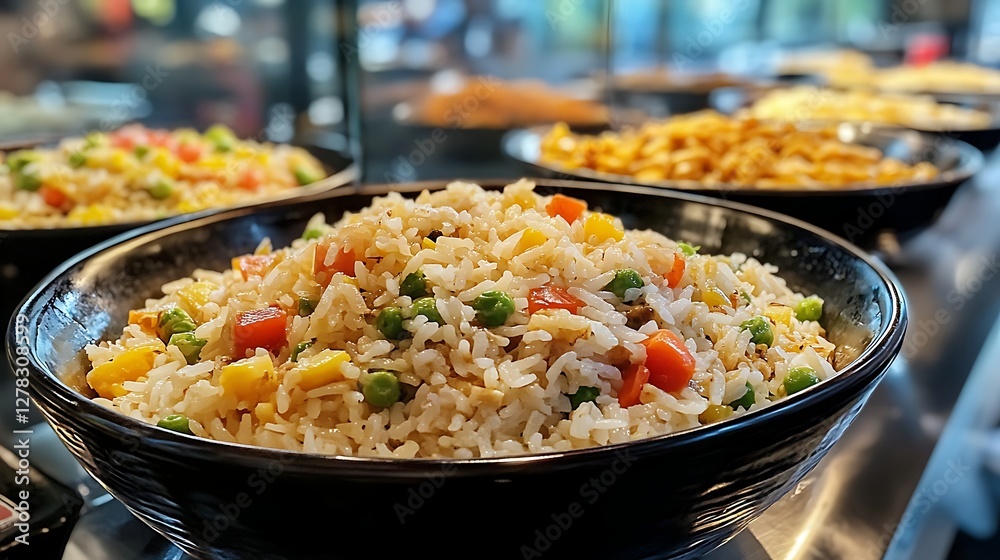 Buffet Fried Rice Display Buffet Fried Rice Display