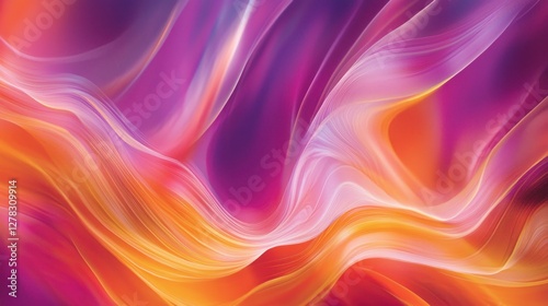Wallpaper Mural Abstract Vibrant Swirls: A Symphony of Orange and Purple Hues Torontodigital.ca
