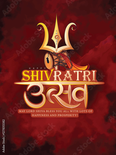 Maha Shivratri creative poster Illustration Of Lord Shiva with creative background.
