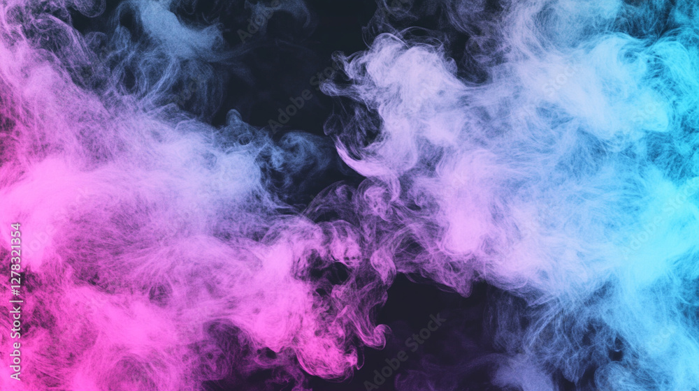 Fototapeta premium Hyper-Realistic Digital Smoke Effect with Wisps of Cybernetic Fog - Version 3