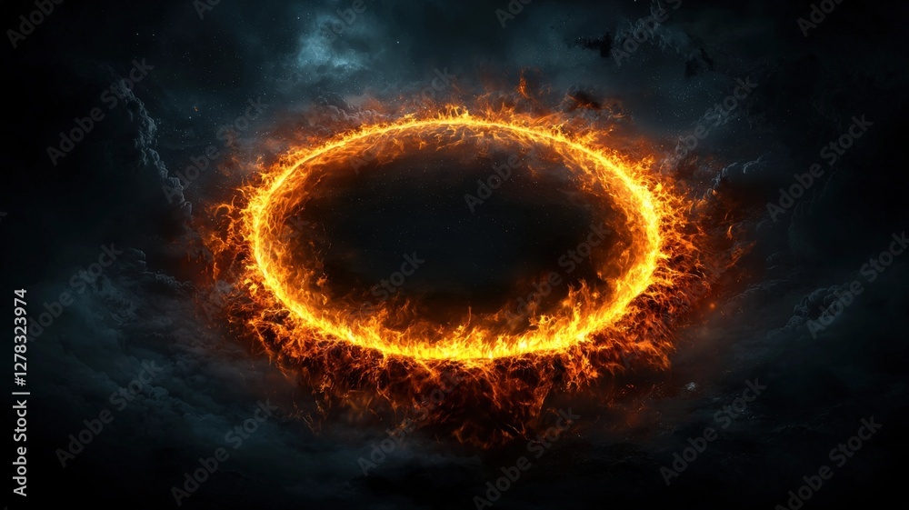 Fototapeta premium A massive crater where a mysterious object crashed, its glowing core pulsing with an unknown energy