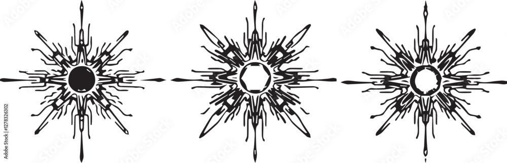 Set of elements for flat design, patterns, ornaments, mandalas. Hand drawn vector illustration Set of elements for flat design, patterns, ornaments, mandalas. Hand drawn vector illustration