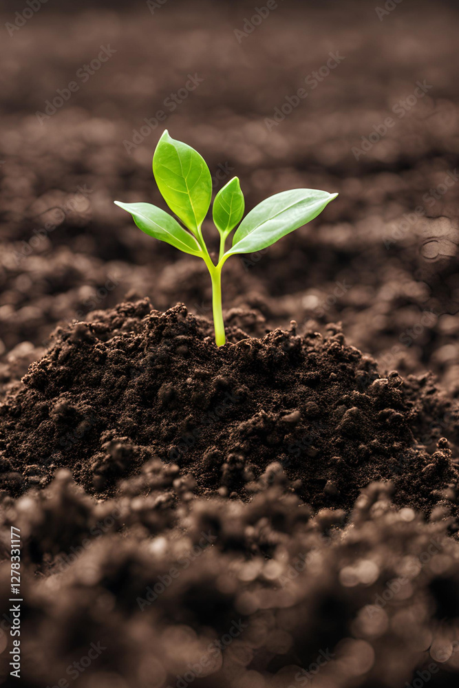 Fototapeta premium plant in soil
