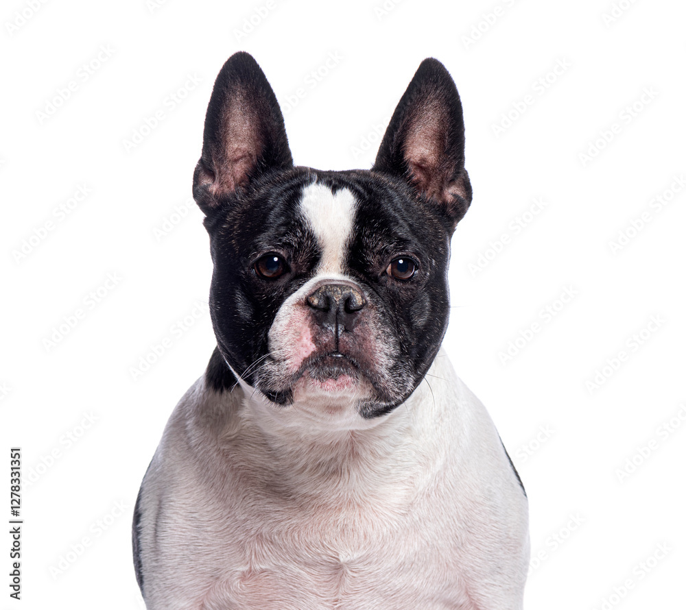 French bulldog posing on white background French bulldog posing on white background
