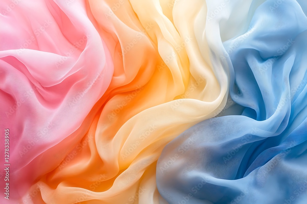 Pastel fabric, draped, colorful, gradient, texture Pastel fabric, draped, colorful, gradient, texture