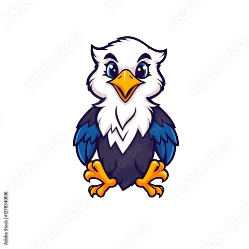 Bold Eagle Mascot Logo with Powerful Wings and a Fierce, Majestic Expression