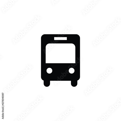 bus icon isolated on white. public transport vector illustration symbol. bus or train icon 