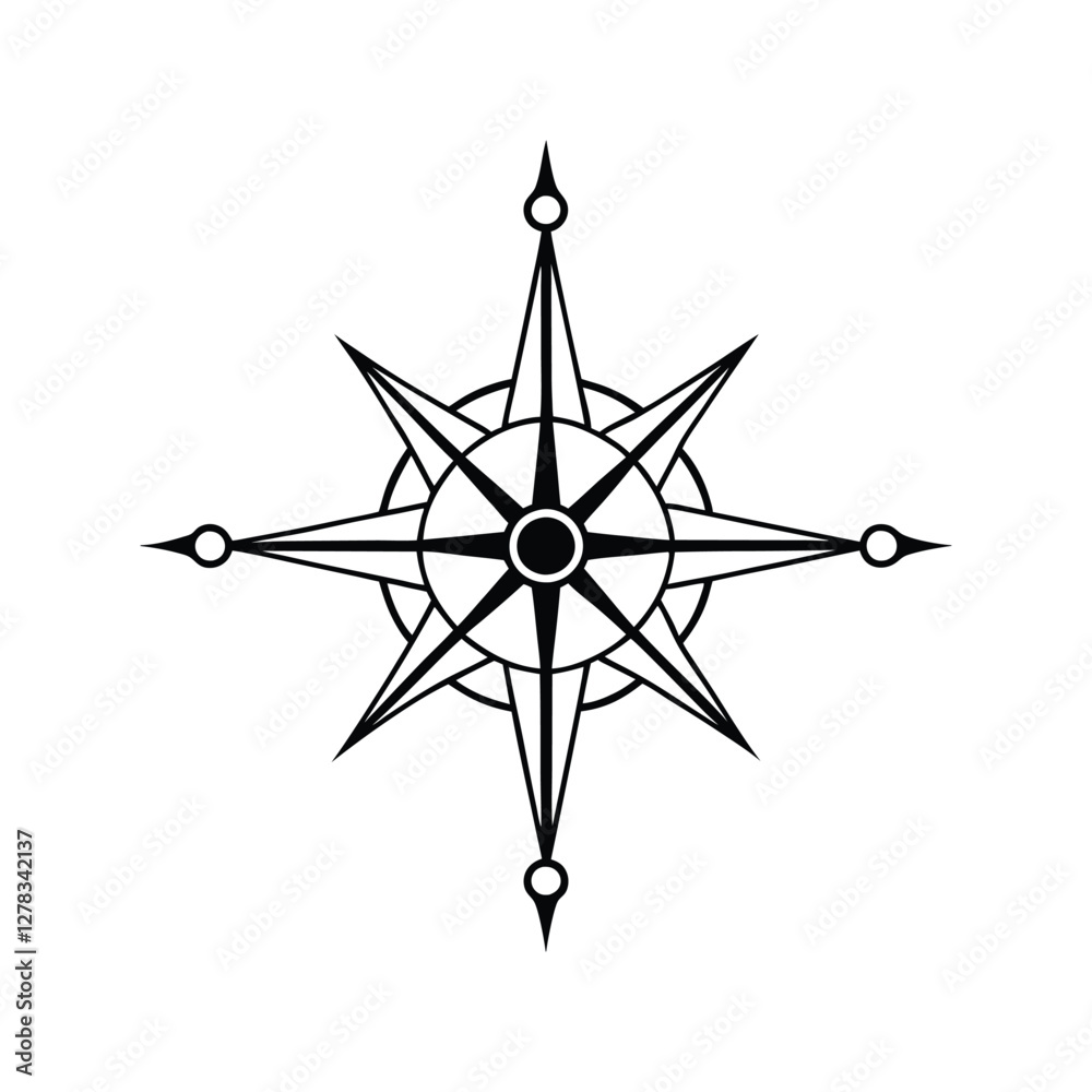 Fototapeta premium compass with intricate designs.