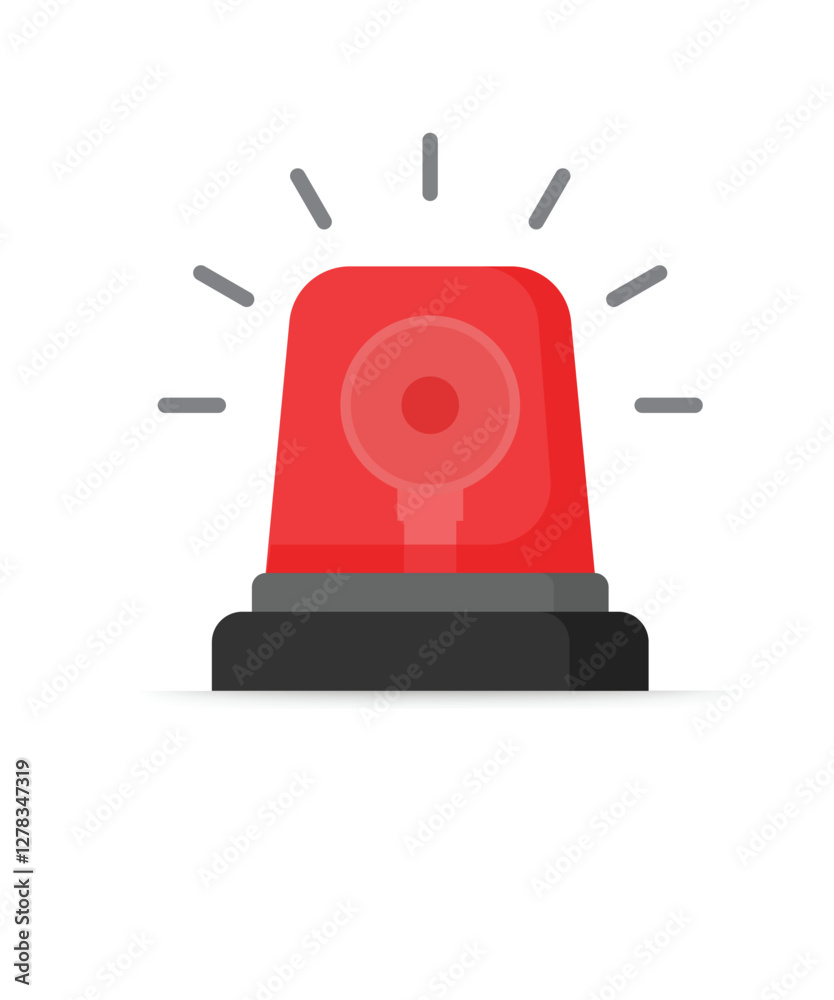 Flashlight, Warning Alarm Light and Siren Light Flat Design Vector Design. stock illustration Flashlight, Warning Alarm Light and Siren Light Flat Design Vector Design. stock illustration