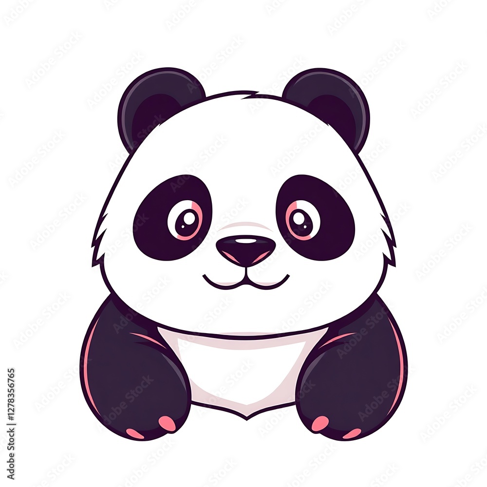 Adorable Panda Mascot Logo with a Playful and Friendly Expression for Engaging Branding Adorable Panda Mascot Logo with a Playful and Friendly Expression for Engaging Branding