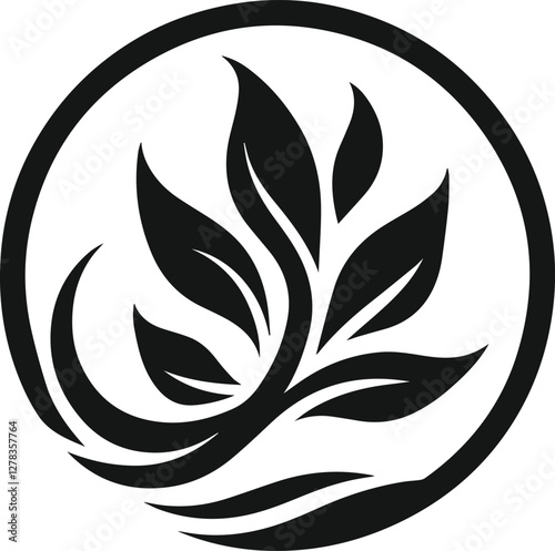 neat and clean perfect flowers and leaves vector silhouette, vector flower vector leaf or flower elements for design 