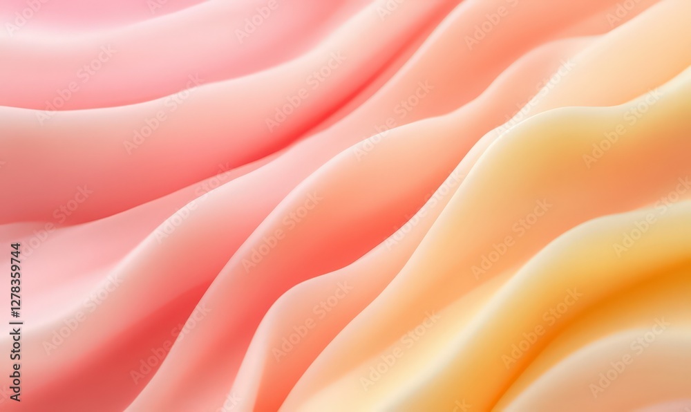 Fototapeta premium Abstract Pink and Orange Fabric Texture with Soft Waves