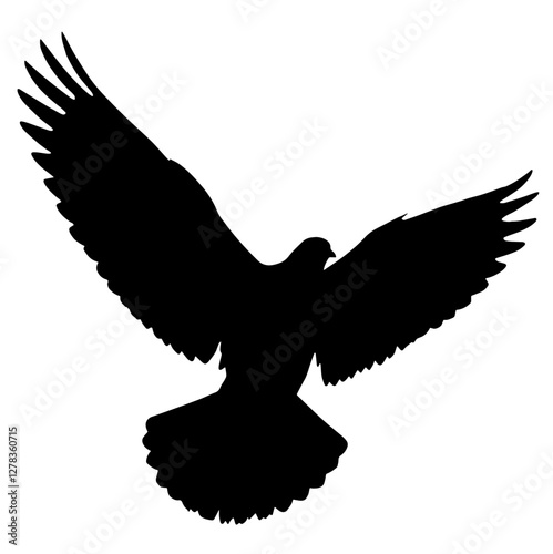 White dove in flight with outstretched wings, symbolizing peace, hope, and divine messages, representing the biblical story of the dove bringing good news, ideal for peace and spiritual themes.

