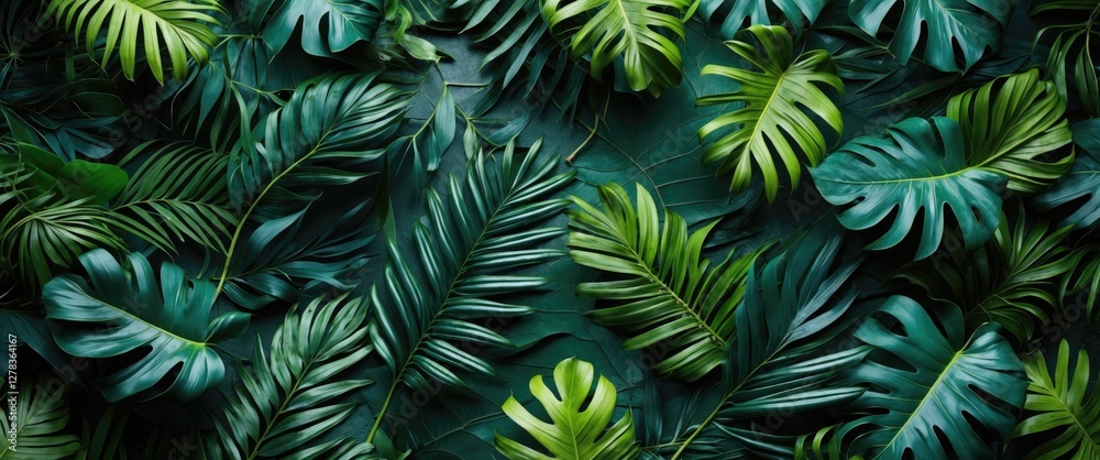 Lush Tropical Leaves Background Ideal for Nature Inspired Designs and Textures Lush Tropical Leaves Background Ideal for Nature Inspired Designs and Textures