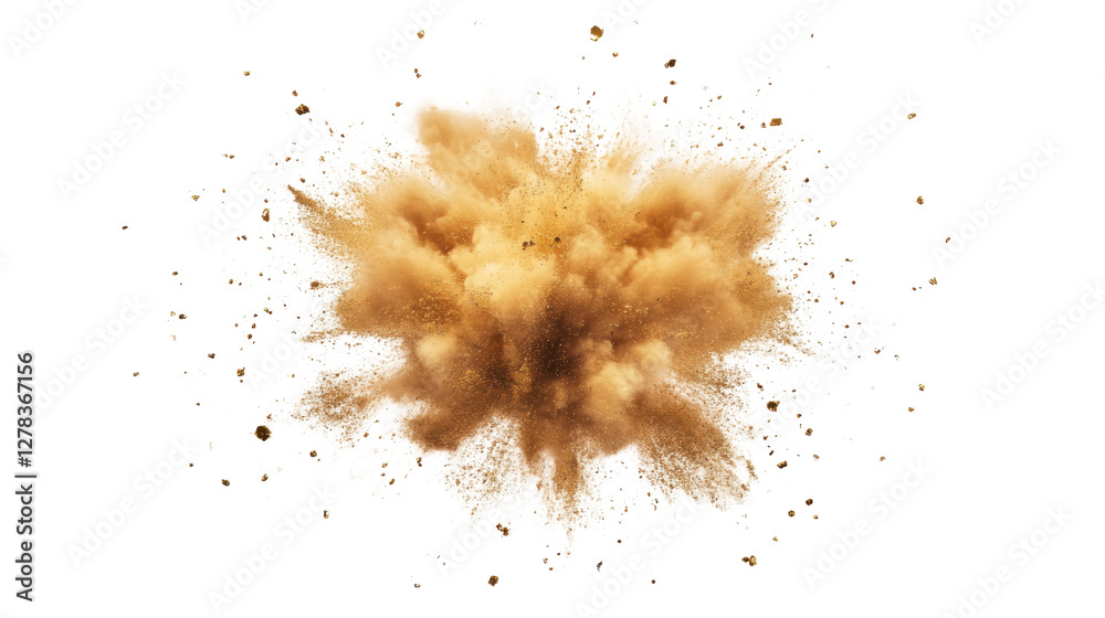 abstract explosion of golden particles isolated on transparent background abstract explosion of golden particles isolated on transparent background