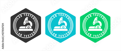 lab tested verified icon label for purity and potency labeling for safe products