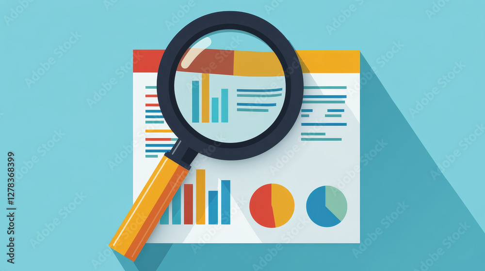 Vector banner of SEO keyword analysis Vector banner of SEO keyword analysis