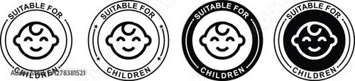 Children friendly labels. Suitable for babies stickers for babies products