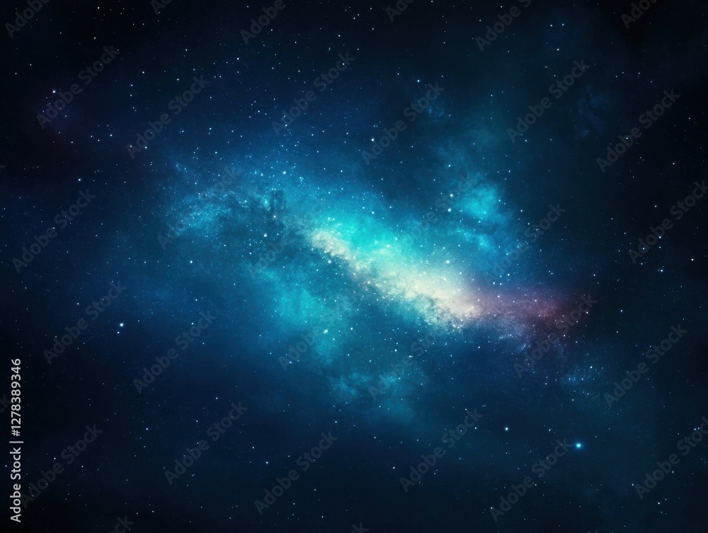 Naklejka premium a vibrant depiction of the vast starry night sky and milky way galaxy.