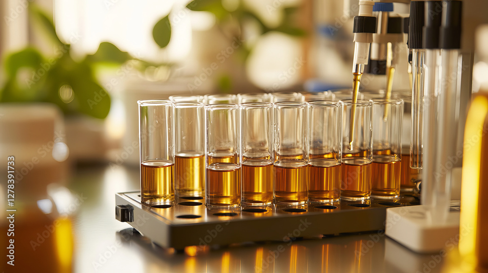 Realistic set of test tube racks isolated on transparent background. Vector illustration of chemical laboratory equipment with liquid substance and dropper, lab glassware for scientific experiment Realistic set of test tube racks isolated on transparent background. Vector illustration of chemical laboratory equipment with liquid substance and dropper, lab glassware for scientific experiment