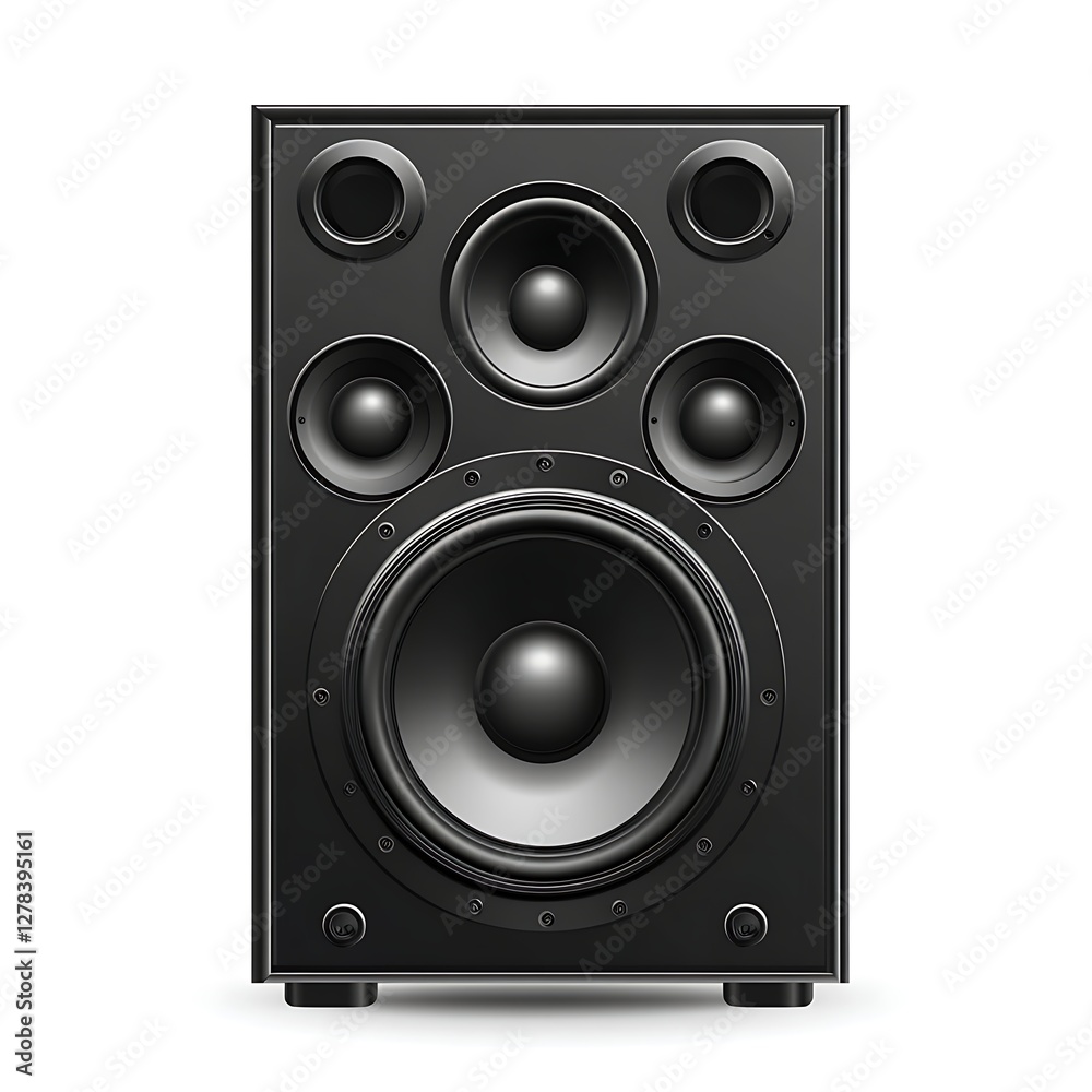 Black speaker isolated on white background Black speaker isolated on white background