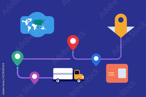 gps navigator and map