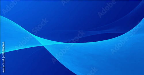 Blue curved abstract background